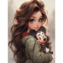 Load image into Gallery viewer, Sweet Girl-Full Round Diamond Painting-30x40cm
