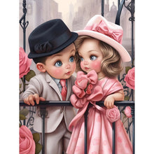 Load image into Gallery viewer, Valentine Girl-Full Round Diamond Painting-30x40cm
