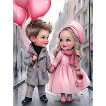 Load image into Gallery viewer, Valentine Girl-Full Round Diamond Painting-30x40cm
