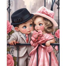 Load image into Gallery viewer, Valentine Girl-Full Round Diamond Painting-40x50cm
