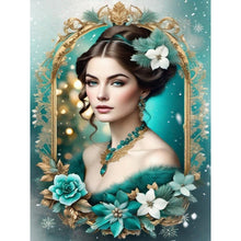 Load image into Gallery viewer, Lady-Full Round Diamond Painting-30x40cm
