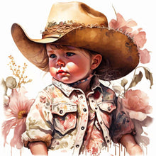 Load image into Gallery viewer, Cowboy Girl-Full Round Diamond Painting-30x30cm
