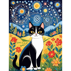 Cat-Full Round Diamond Painting-30x40cm