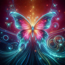 Load image into Gallery viewer, Fantasy Butterfly-Full Round Diamond Painting-30x30cm
