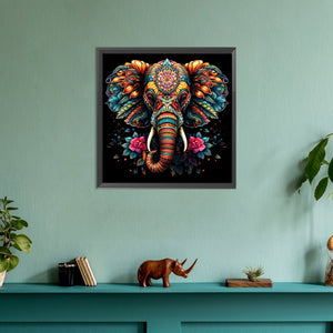 Color Elephant-Full Round Diamond Painting-30x30cm