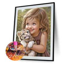 Load image into Gallery viewer, Life of Pets Girl-Full Round Diamond Painting-30x40cm
