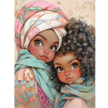 Load image into Gallery viewer, African American Girl-Full Round Diamond Painting-30x40cm
