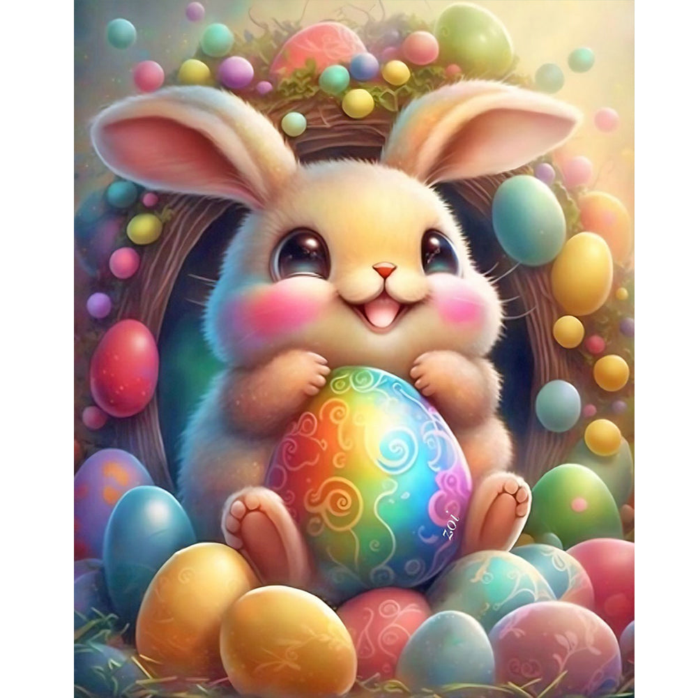 Easter Bunny-Full Round Diamond Painting-40x50cm