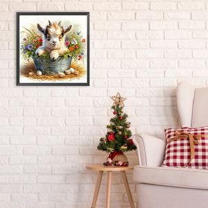 Sheep-Full Round Diamond Painting-30x30cm