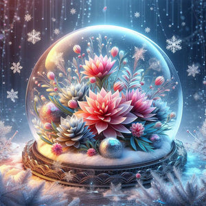 Flower-Full Round Diamond Painting-30x30cm