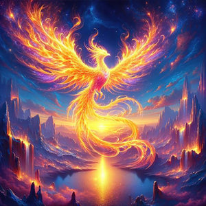 Phoenix-Full Round Diamond Painting-30x30cm