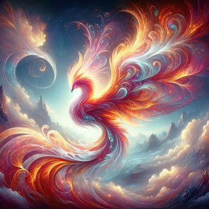 Phoenix-Full Round Diamond Painting-30x30cm