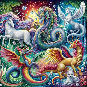 Unicorn-Full Round Diamond Painting-30x30cm
