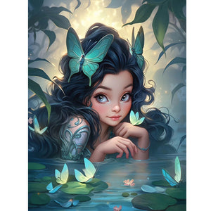Fantasy Girl-Full Round Diamond Painting-30x40cm
