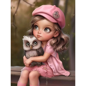 Princess Girl-Full Round Diamond Painting-30x40cm