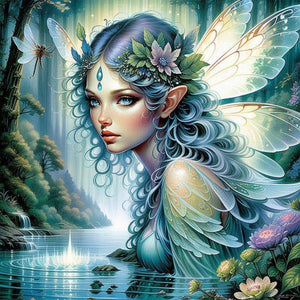 Fantasy Girl-Full Round Diamond Painting-40x40cm