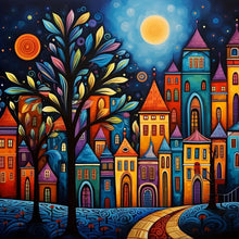 Load image into Gallery viewer, Color House-Full Round Diamond Painting-40x40cm
