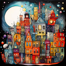 Load image into Gallery viewer, Color House-Full Round Diamond Painting-40x40cm

