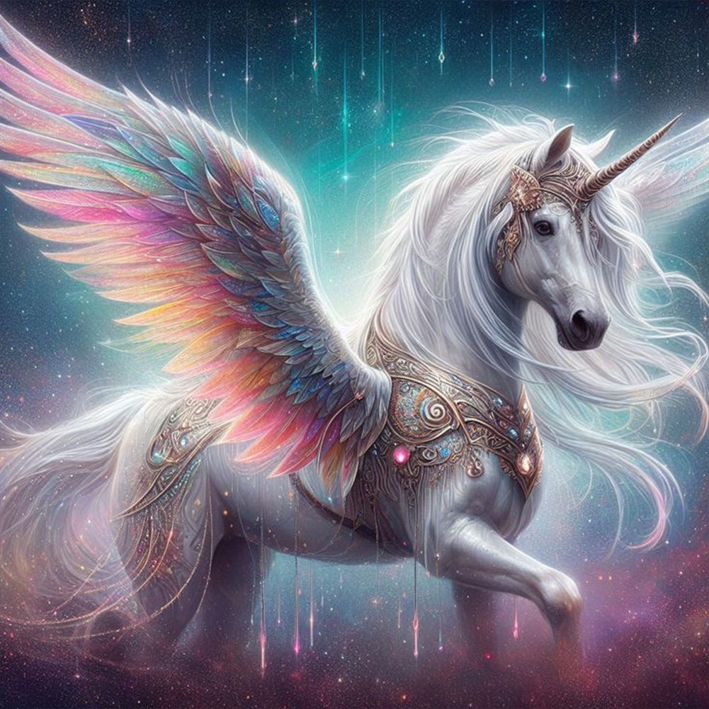 Unicorn-Full Round Diamond Painting-30x30cm