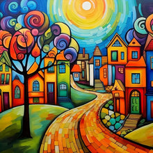 Load image into Gallery viewer, Color House-Full Round Diamond Painting-40x40cm
