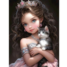 Load image into Gallery viewer, Sweet Girl-Full Round Diamond Painting-30x40cm
