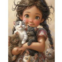 Load image into Gallery viewer, Sweet Girl-Full Round Diamond Painting-30x40cm
