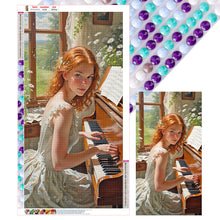 Load image into Gallery viewer, Girl-Full Round Diamond Painting-40x75cm-Large Size
