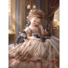 Load image into Gallery viewer, Life of Pets Girl-Full Round Diamond Painting-30x40cm
