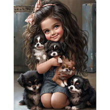 Load image into Gallery viewer, Life of Pets Girl-Full Round Diamond Painting-30x40cm
