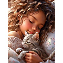Load image into Gallery viewer, Life of Pets Girl-Full Round Diamond Painting-30x40cm

