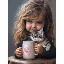 Load image into Gallery viewer, Life of Pets Girl-Full Round Diamond Painting-30x40cm
