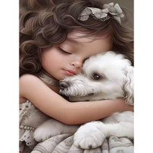 Load image into Gallery viewer, Life of Pets Girl-Full Round Diamond Painting-30x40cm
