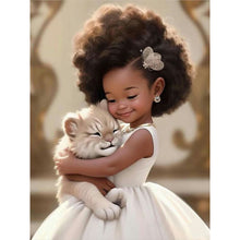 Load image into Gallery viewer, Life of Pets Girl-Full Round Diamond Painting-30x40cm
