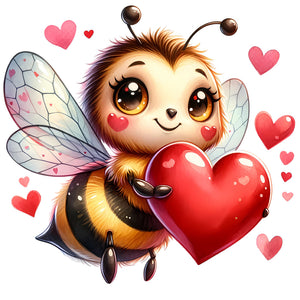 Bee-Full Round Diamond Painting-30x30cm