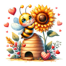 Load image into Gallery viewer, Bee-Full Round Diamond Painting-30x30cm

