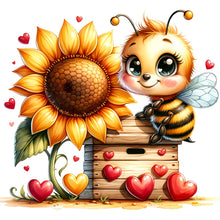 Load image into Gallery viewer, Bee-Full Round Diamond Painting-30x30cm
