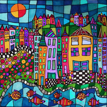 Load image into Gallery viewer, Color House-Full Round Diamond Painting-40x40cm
