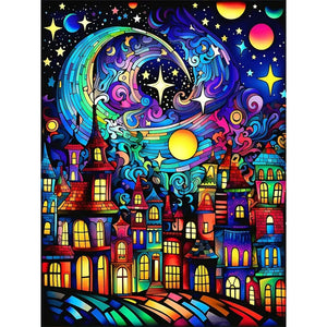 Color House-Full Round Diamond Painting-30x30cm