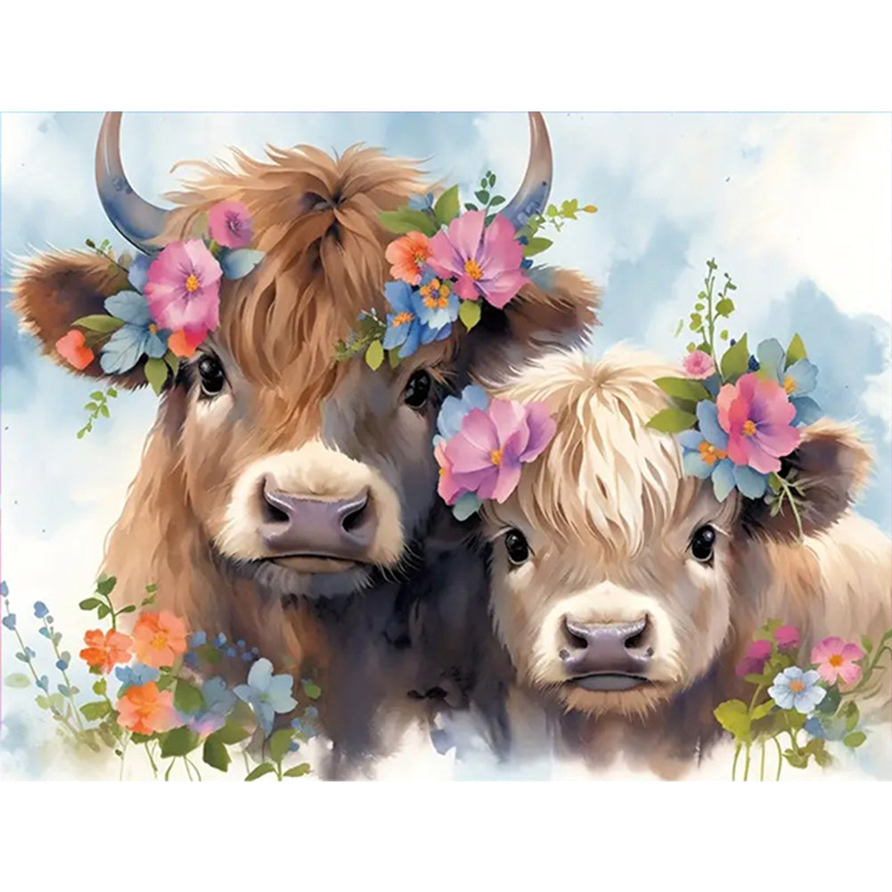 Yak-Full Round Diamond Painting-40x30cm