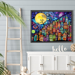 Color House-Full Round Diamond Painting-40x30cm