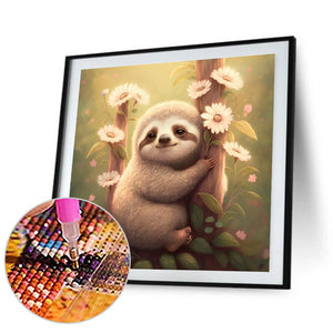 Sloth-Full Round Diamond Painting-30x30cm