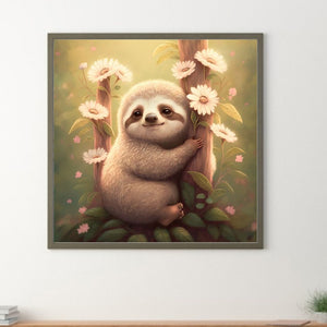 Sloth-Full Round Diamond Painting-30x30cm