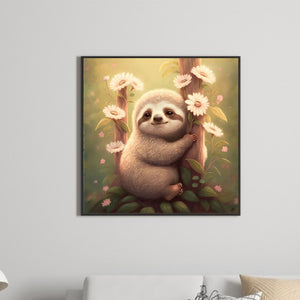 Sloth-Full Round Diamond Painting-30x30cm