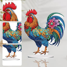 Load image into Gallery viewer, Rooster-Single Side Drill-Acrylic Diamond Desktop Ornament
