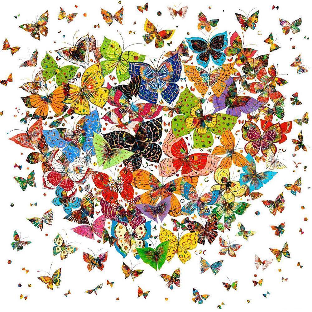 Butterfly Heart - Full Drill Diamond Painting