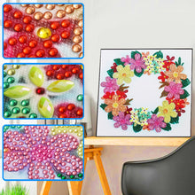Load image into Gallery viewer, Wreath-Special Shaped Crystal Diamond Painting-30*30cm
