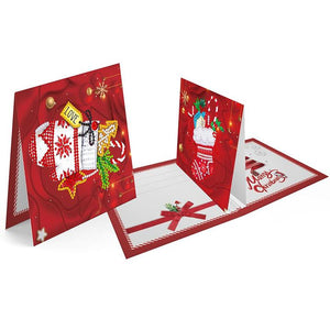 8PCS/SET 3D CHRISTMAS GREETING CARDS DIAMOND PAINTING