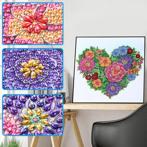 Love Flower-Special Shaped Crystal Diamond Painting-30*30cm