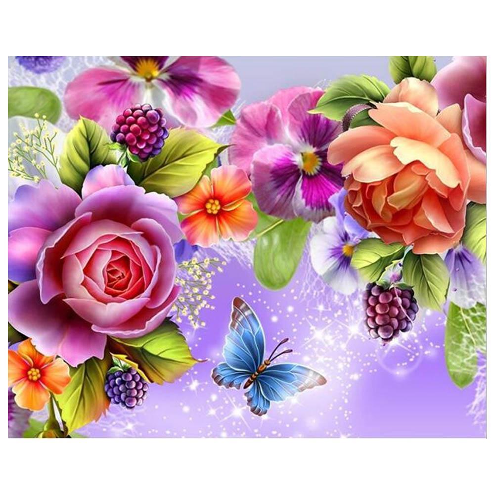 Butterfly Flower - Full Drill Diamond Painting