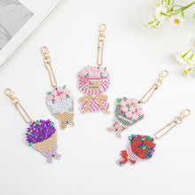 Load image into Gallery viewer, 5pcs/set Flower DIY Keychain
